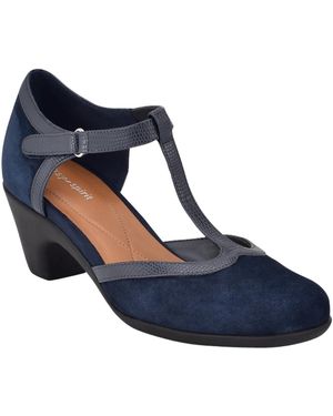 Easy Spirit Cara T-strap Heels - Blue
