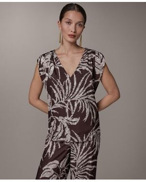 Donna Karan V-neck Top - Gray