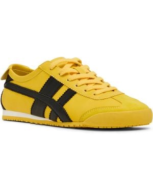 Madden Girl Glide Lace-up Low Profile Sneakers - Yellow