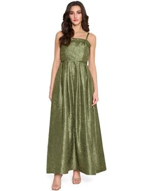 Tahari Sleeveless Ball Gown - Green