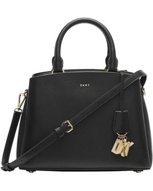DKNY Paige Medium Satchel With Convertible Strap - Black