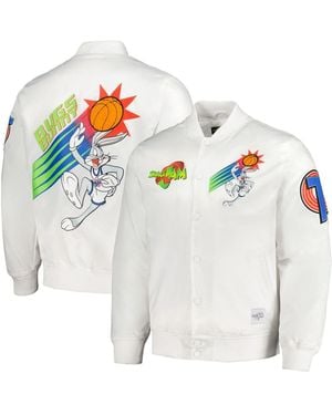 FREEZE MAX Looney Tunes Graphic Satin Full-snap Jacket - White