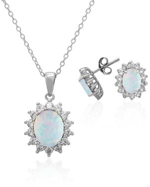 Macy's 2-piece Set Lab Grown White (1.50 Ct. T.w. - Metallic