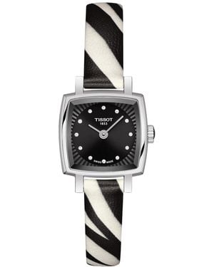 Tissot Lovely Diamond 1/20 Ct T.w. Printed Strap Watch 20mm - White