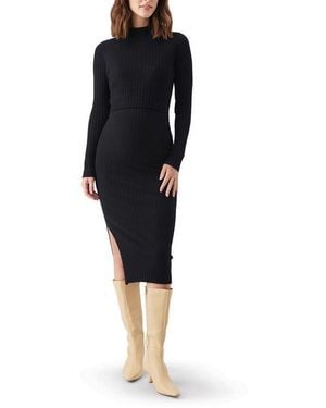 Ripe Maternity Maternity Nella Rib Nursing Knit Dress - Black