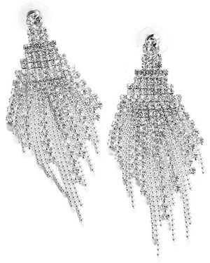 SOH Bling Cluster Drop Earrings - Metallic