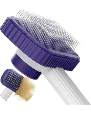 Aronkl Cat Brush For Long Short Haired Cats Remove Loose Mats Rounded Pins Skin Friendly Easy Clean Grooming Tool - Blue