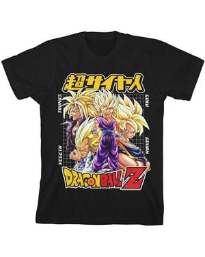 Dragon Ball Z Boys Super Saiyan Character Group Crew Neck Short Sleeve T-shirt-xxl - Black