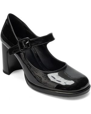 Prologue Shoes Christa Mary Jane Block Heel Pump - Black