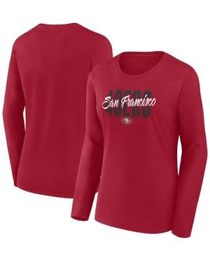 LOGO ATHLETIC San Francisco 49ers Grip Long Sleeve T-shirt - Red