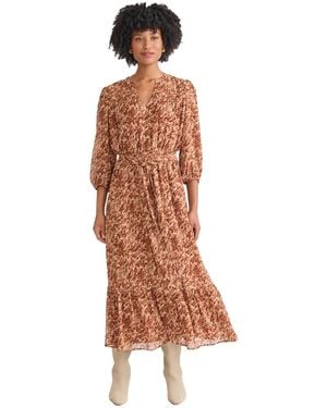 Jones New York V-neck Maxi Dress - Brown