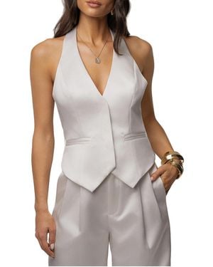 JLUXLABEL City Nights Satin Vest - White
