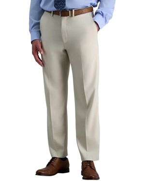 Haggar Jmh Men Premium Stretch Classic Fit Flat Front Suit Pant - Gray