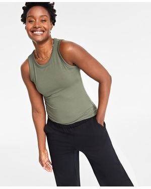 On 34th Ribbed High-neck Tank Top - Multicolor