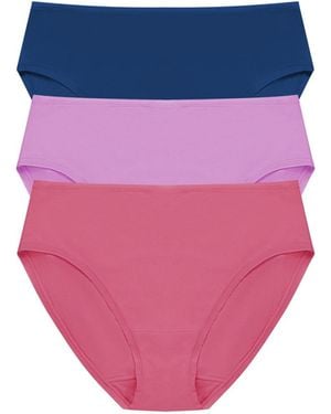 Natori 3-pk. Bliss Bare Cotton Hipster Underwear 774346mp - Pink