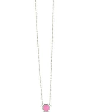 Sterling Forever Rose Petal Pendant Necklace - White