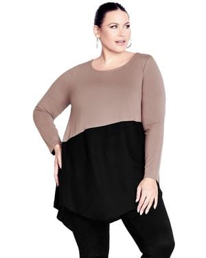 Avenue Plus Size Carla Top - Multicolor