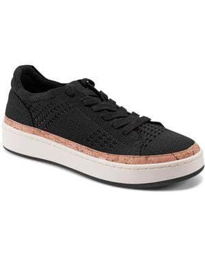 Earth Knight Knit Lace-up Sneakers - Black
