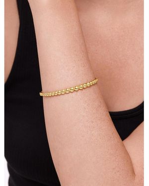 DEVATA Beaded Ball Bangle Bracelet - Natural
