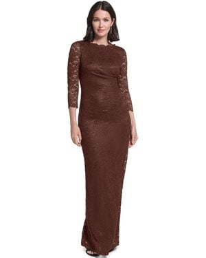 Jessica Howard 3/4-sleeve Side Tuck Sheath Dress - Red