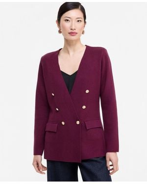 INC International Concepts Sweater Blazer - Purple