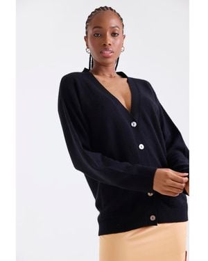 1982 Oceane Oversize V-neck Cashmere Cardigan - Blue