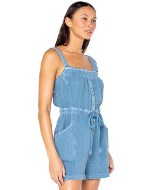 Roxy On Beach Time Woven Jumpsuit - Blue