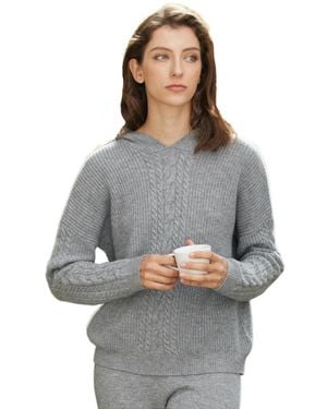 Bellemere New York Single Cable Superfine Merino Pullover - Gray