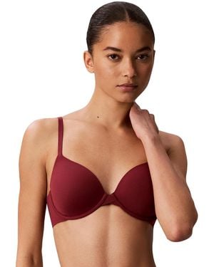 Calvin Klein Perfectly Fit Lightly Lined Full Coverage T-shirt Bra F3837 - Red