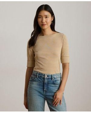 Ralph Lauren Striped Boat Neck Top - Blue