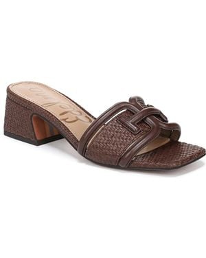 Sam Edelman Waylon Block-heel Slide Sandals - Brown