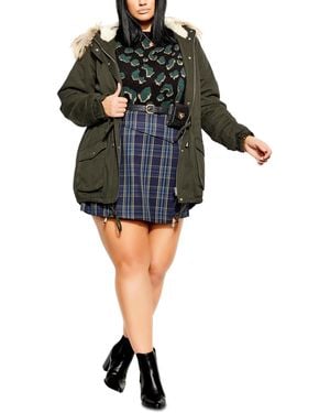 City Chic Explorer Parker Jacket - Green