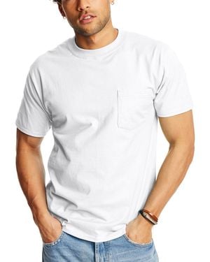 Hanes Beefy-t Pocket T-shirt - White