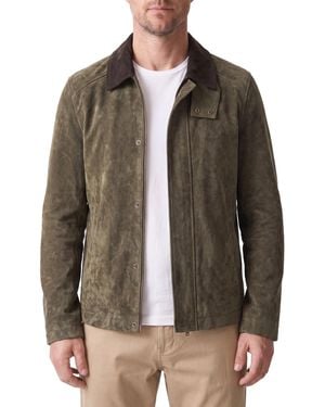 Bagatelle Men''s Suede Stable Rach Regular-fit Jacket - Brown