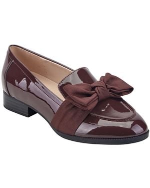 Bandolino Lindio Bow Slip On Tailored Loafers - Brown