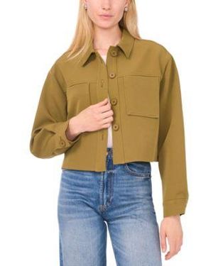 SAM & JESS Sam Jess V Neck Cropped Jacket Ponte Wide Leg Pants - Blue