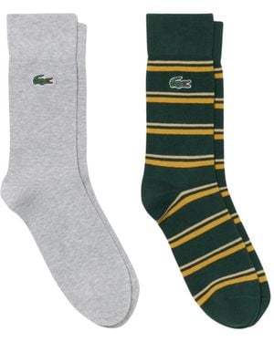 Lacoste Ribbed Crew Socks - Green