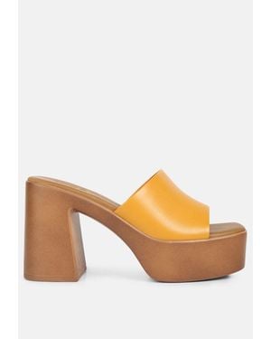 Rag & Co Scandal Slip On Block Heel Sandals - Multicolor