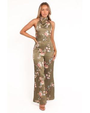 Petal & Pup Holly Halterneck Jumpsuit - Metallic