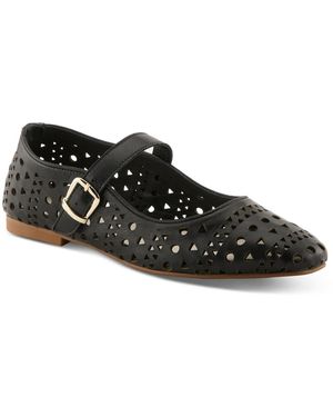 Spring Step Mary Jane Flat - Black