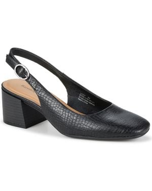 BareTraps Ester Block Heel Slingback Pumps - Black