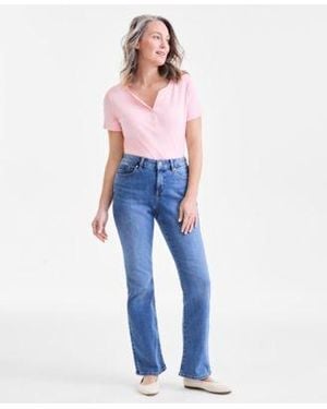 Style & Co. Style Co Mid Rise Curvy Bootcut Jeans Regular Short Long Lengths 2p 28w Created For Macys - Blue