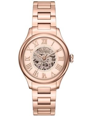 Fossil Automatic Luxury Gilmore Stainless Steel Watch - Pink