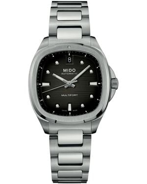 MIDO Swiss Automatic Multifort Tv 35 Stainless Steel Watch - Gray
