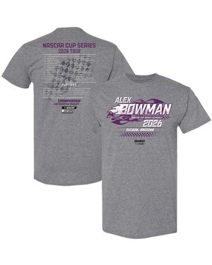 Hendrick Motorsports Team Collection Alex Bowman 2026 Nascar Schedule T-shirt - Gray