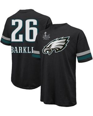 Majestic Threads Saquon Barkley Philadelphia Eagles Super Bowl Lix Champions Oversized Player Name Number T-shirt - Black