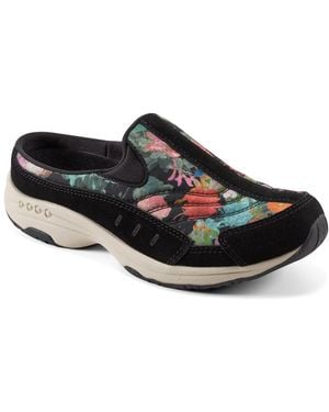 Easy Spirit Traveltime Slip-on Mule Walking Sneakers - Black