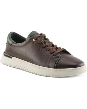 Spring Step Luka Leather Low-top Fashion Sneakers - Brown
