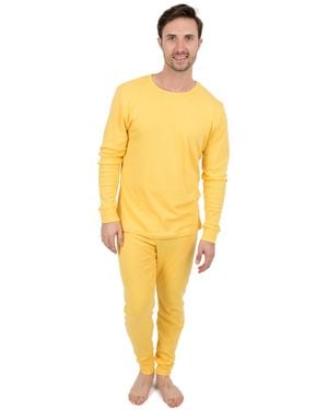 Leveret Matching Family Two Piece Cotton Long Sleeve Shirt And Pants Solid Color Pajamas - Metallic