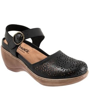 Softwalk Mabelle Perf Clog - Black